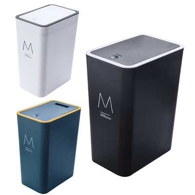Press Top Trash Can Dog Proof Garbage Can Small Waste Basket Household Trash Can