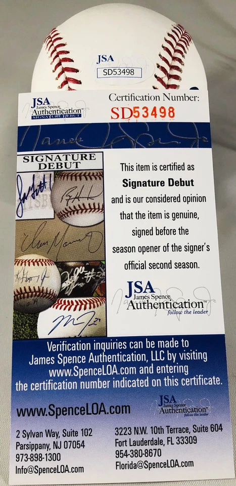 Gleyber Torres Signed Rawlings ROMLB Baseball Detroit Tigers Yankees + JSA COA - Image 4 of 4