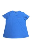 Figs Technical Collection Women’s Scrub Top Blue V-Neck Pocket — photo 1