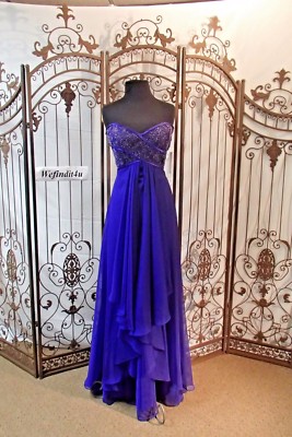 V616 LA FEMME 19921 SZ 14 LINDIGO $408 #1311 V11 PROM PAGEANT PARTY DRESS GOWN  