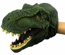 Green T-Rex Head Glove Hand Puppet Kids Toys Dinosaur Christmas Birthday Gift