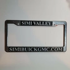 Simi Valley Simi Buick GMC Silver Plastic License Plate Frame Front Or Rear