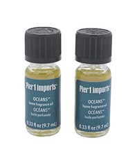 2 Pier 1 Home Fragrance Oils Oceans 9.7 ml for Electric Diffusers Warmers