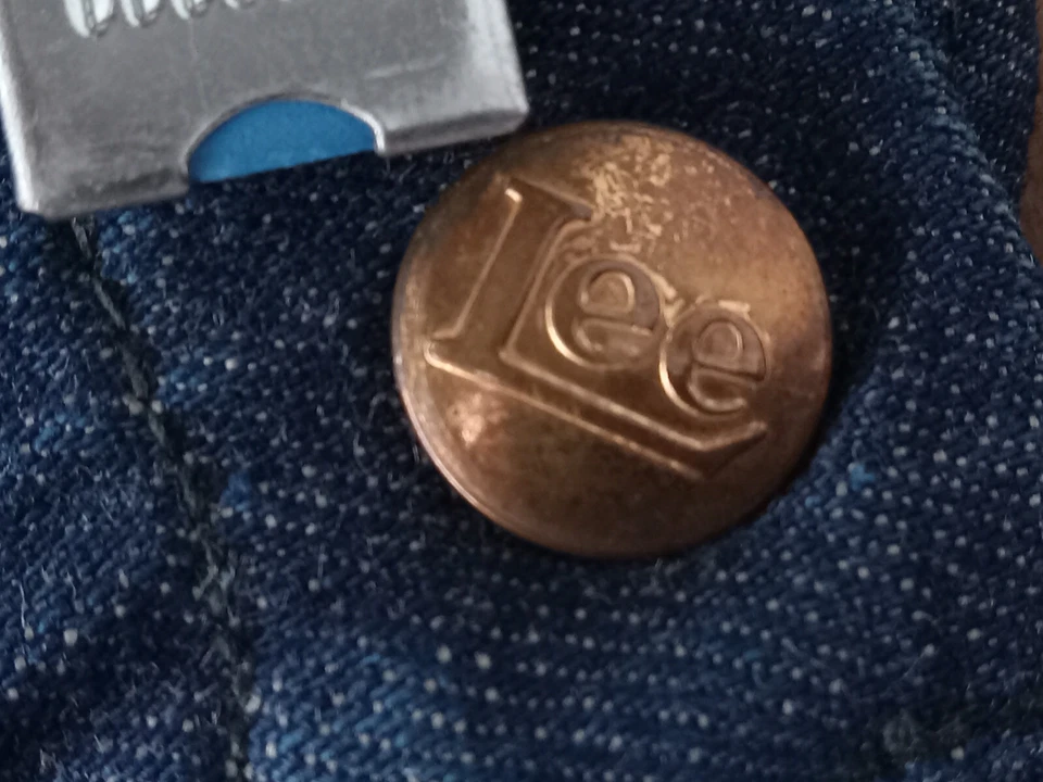 Rare EUC Vtg 50s Lee Women's Workwear Side-Zip Jeans Long-L Snap High Rise 29x29 - Image 3 of 4