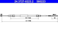 ATE Handbremsseil Rechts FüR BMW 3 E46 1.6-3.2 12.97-12.07 OE 34411165020