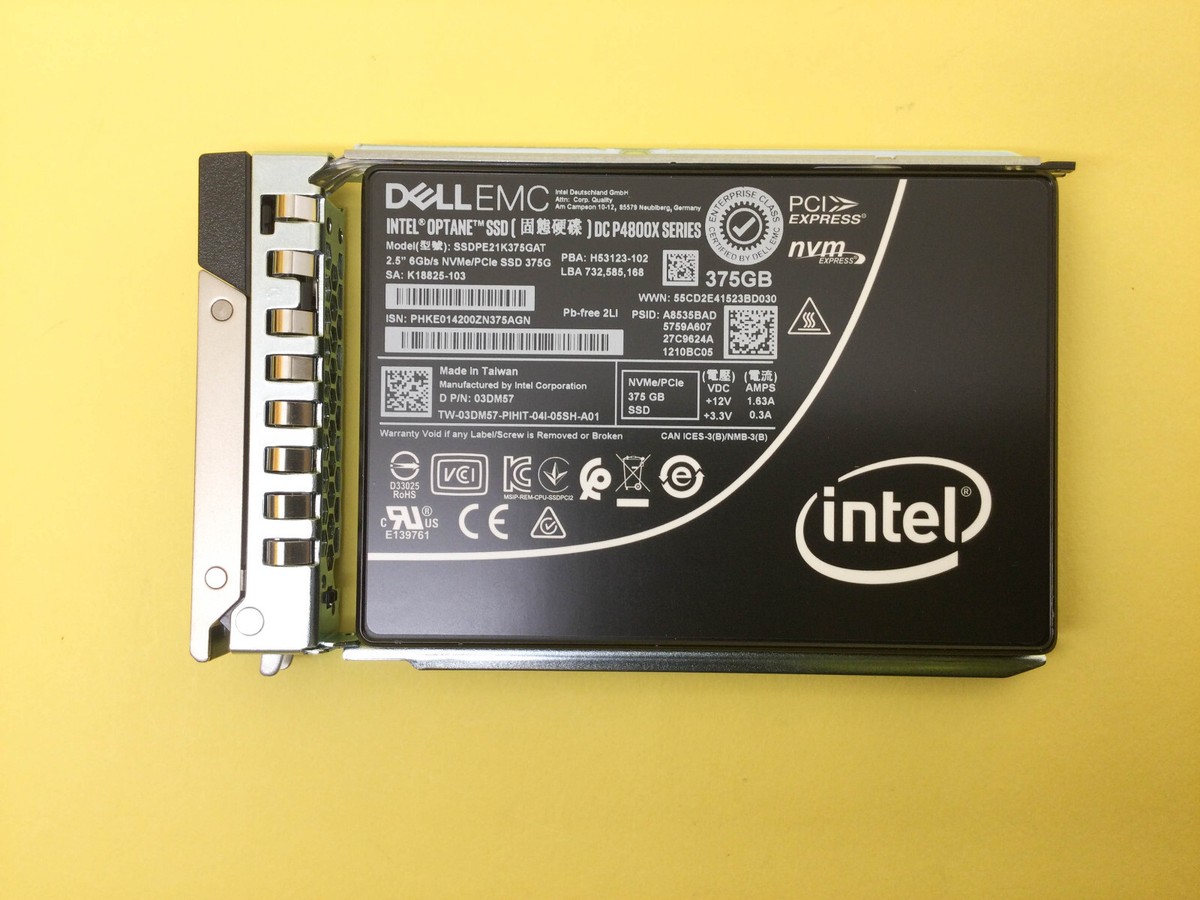 3DM57 Dell P4800x 375GB U.2 NVMe 2.5