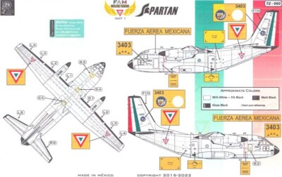 Aztec Decals 1/72 ALENIA C-27J SPARTAN Mexican Air Force