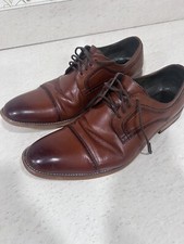 Stacy Adams Mens Dickinson 25066-221 Brown Leather Oxford Dress Shoes Size 12M