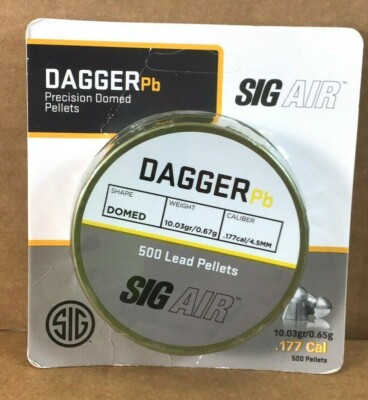 Sig Air Dagger 500 Count .177 Cal Precision Domed Lead Pellets 