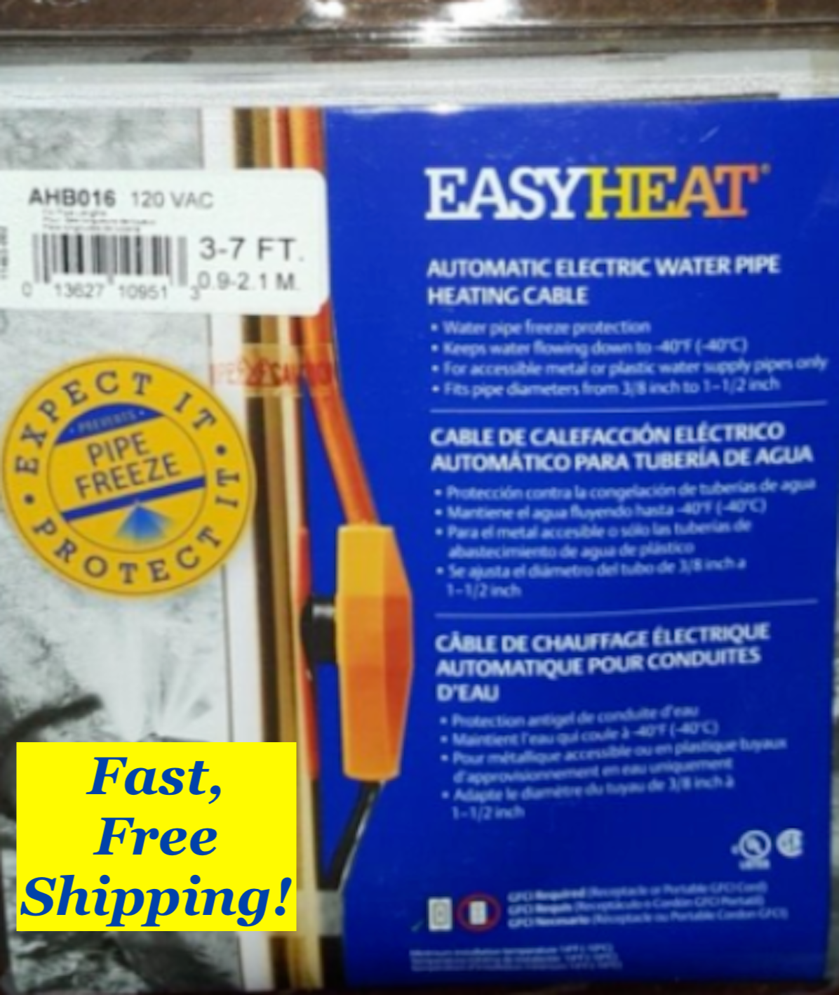 Easy Heat Automatic Electric Water Pipe Heating Cable (3-7 ft/0.9-2.1 M)  #AHB016 13627188754 | eBay