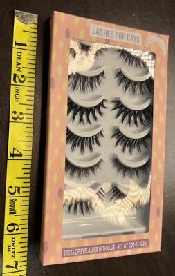 Lashes For Days 6 Sets With Glue NIB