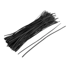 130pcs Metal Cord Data Cable Binding Bags Packaging Wire Twist Ties Black 8"