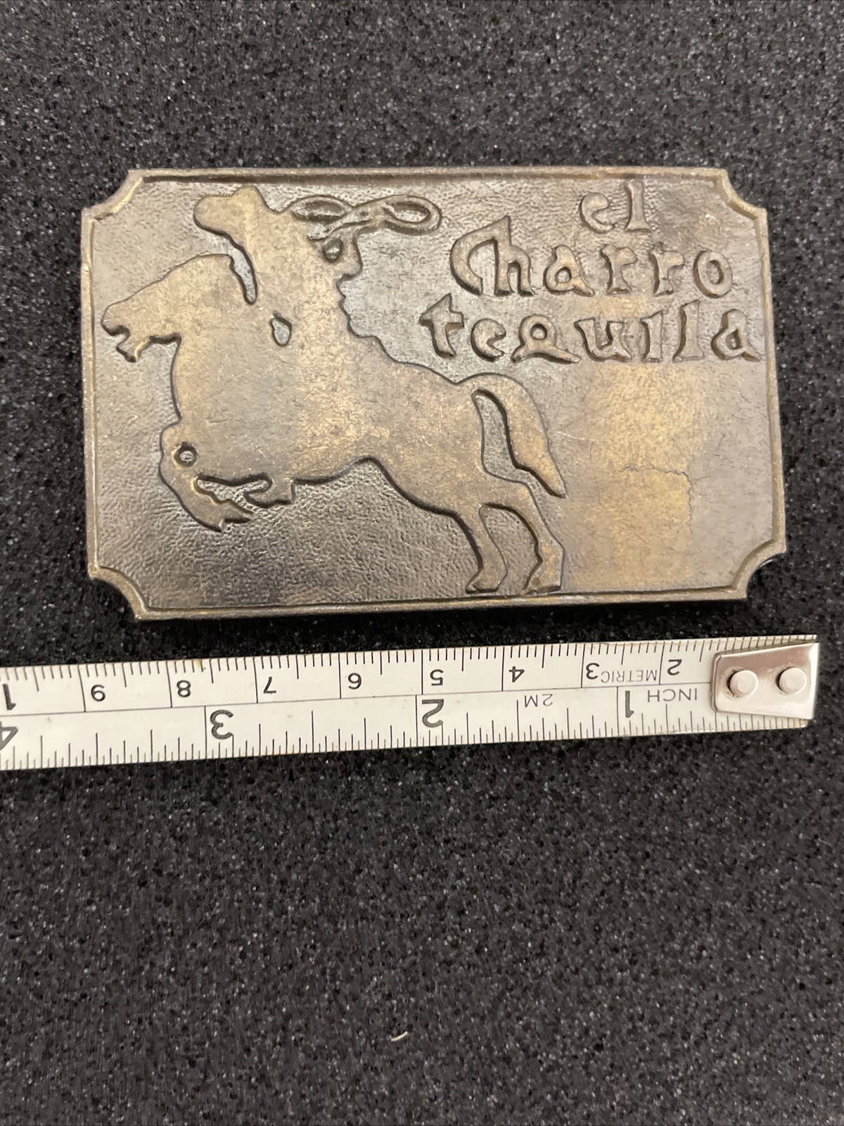 EL CHARRO TEQUILA, BOOZE BRASSTONE BELT BUCKLE SEAGRAM'S DISTILLERY VTG 1970s eBay