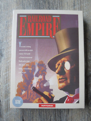 Railroad Empire Artdink IBM PC Computer Software Game 1989