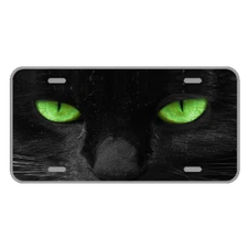 Custom Personalized License Plate Car Auto Tag Design With Cat Green eyes