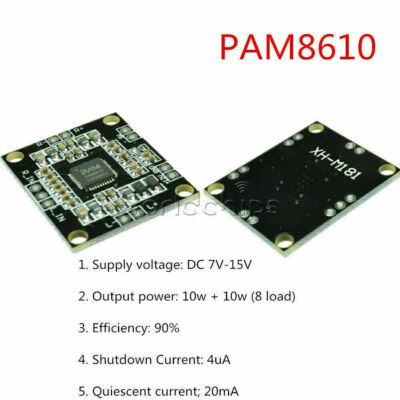 1/2/5PCS PAM8610 Two Channel Digital Amplifier Board 2x15W 2*15 W Stereo Class