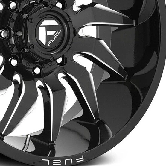 20 FUEL SABER WHEELS GLOSS BLACK MILLED RIMS 20X10 D74420008447 - Изображение 3 из 4