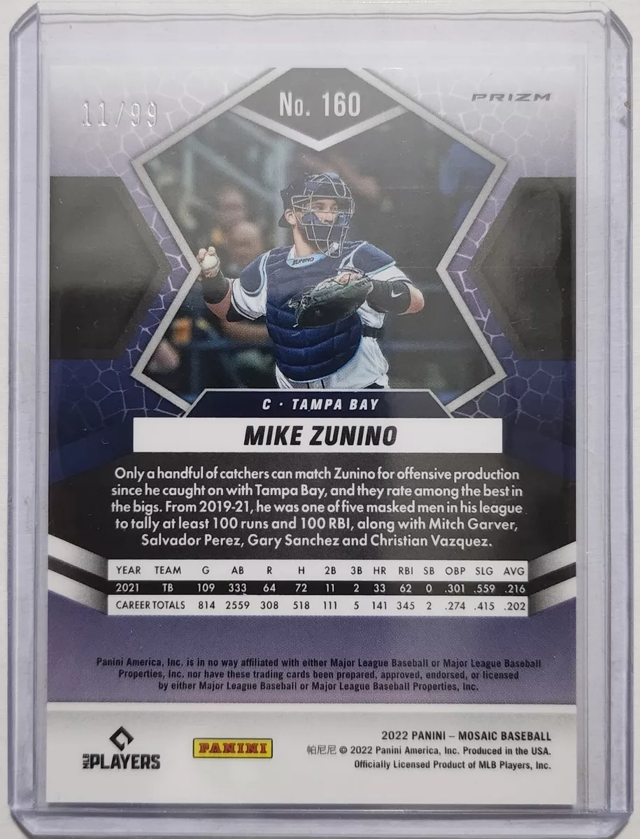  2022 Panini Mosaic Mosaic Parallel #160 Mike Zunino Tampa Bay  Rays Baseball Trading Card : Collectibles & Fine Art