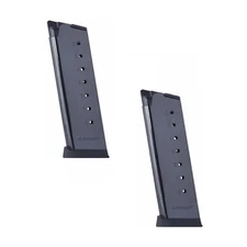LOT (2) Mec-Gar 1911 .45ACP 8 Round Pistol Magazine, Nickel Plated - MGCG4508NPF
