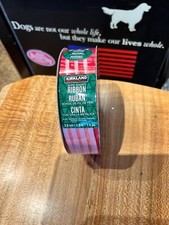 Kirkland Wire-Edged Ribbon 1.5" Wide 50 YD Reversible Red  Clear  Pink  Clear