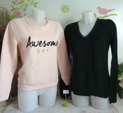 Lot De Pulls Femme Occasion - Taille 40/42, Couleur Beige - État Très Bon