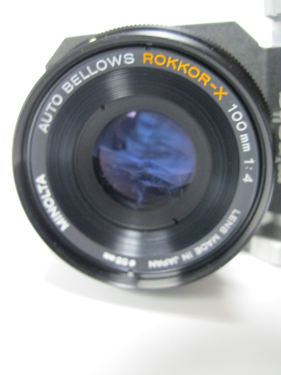 Minolta Auto Bellows w/Macro Rokkor-X 100mm f4 Lens Clean glass Minolta Auto Bellows w/Macro Rokkor-X 100mm f4 Lens Clean glass