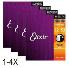 1-4x Elixir Nanoweb Akustikgitarrensaiten Pho...