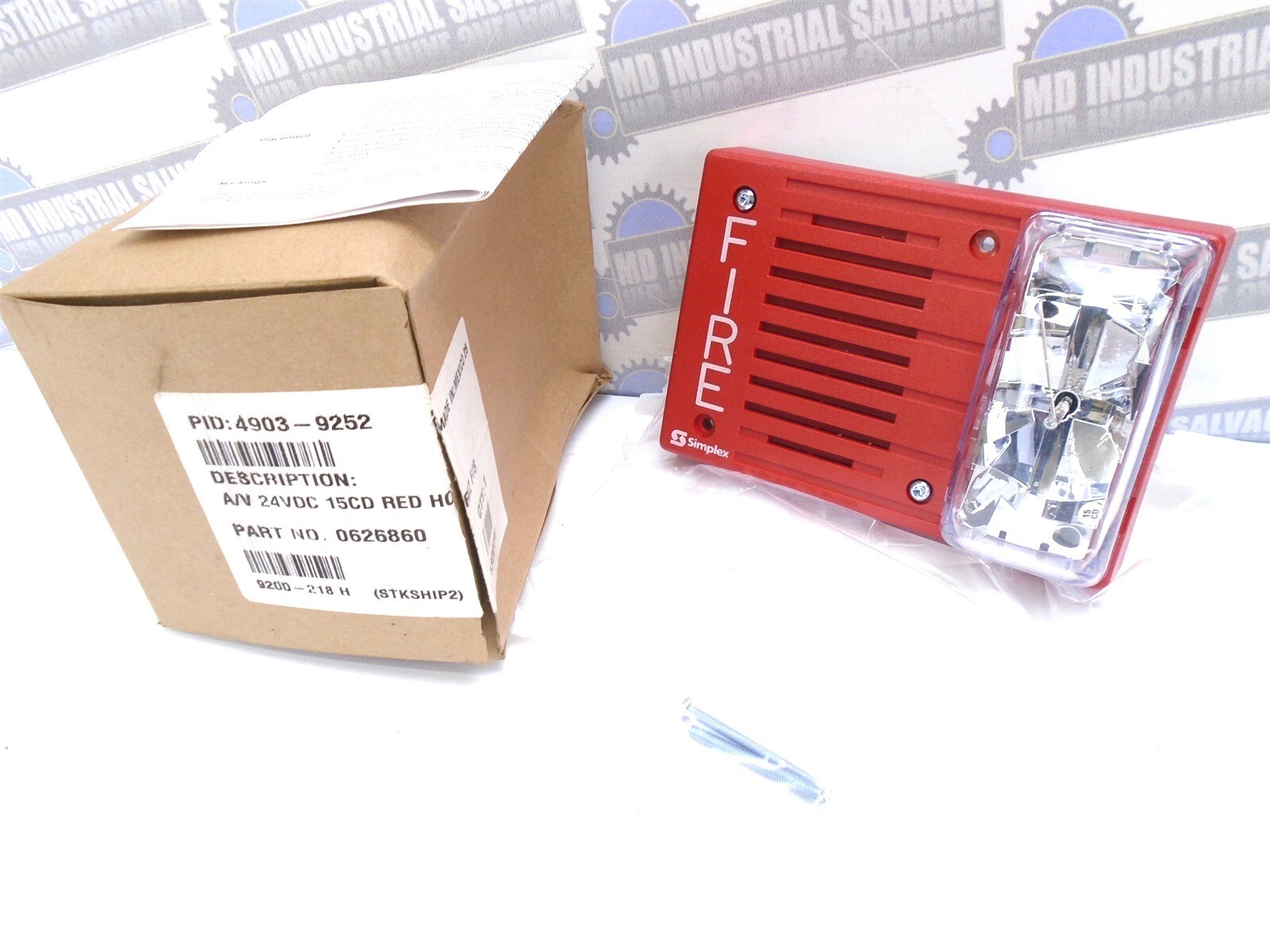 SIMPLEX - 0626860 - 15CD HORN STROBE - 4903-9252 - 24VDC - Horizontal ...