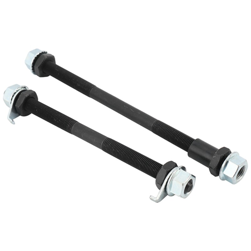 1 Pair Bicycle Wheel Hub Axle Front Rear Steel Solid Spindle Shaft