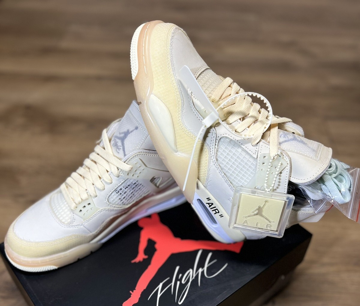 Nike W Air Jordan 4 Retro MEN28.5cm相当 Sz 9.5 W/ 8 Mens- Brand New Off-White x Air Jordan 4 Retro SP