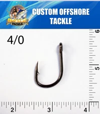 1000 Size 4/0 4x Strong Custom Offshore Live Bait Hooks 