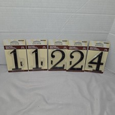 Gatehouse 4 Inch Black House Lot Of 5 Address Numbers Flush Mount 1-1-2-2-4 NIP