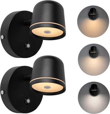 Aisilan Wall Sconce Set of 2, Hardwired Touch Dimmable Wall Light with 3 Color T