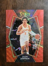 2021-22 Panini Select - Premier Level Jalen Johnson #200 Red Wave Prizm (RC)