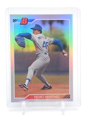 PEDRO MARTINEZ 2016 BOWMAN CHROME REPRINT REFRACTOR /499 #82 DODGERS Q5537