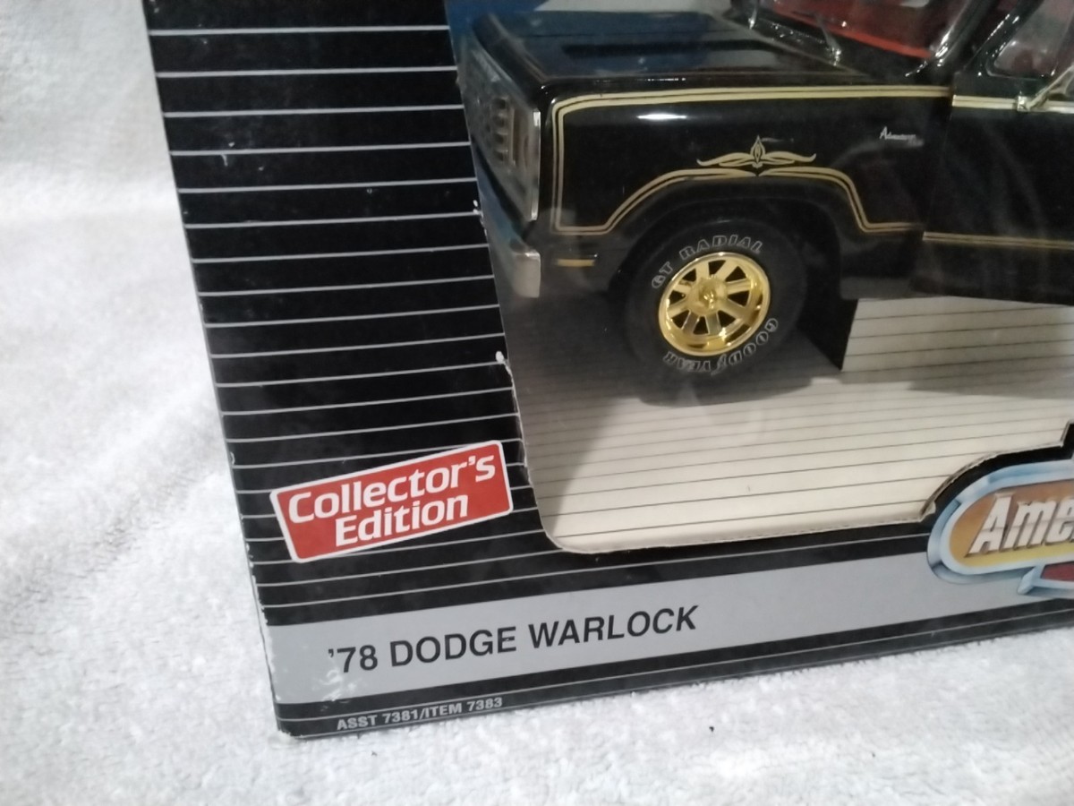 1978 Dodge Warlock Pickup Truck 1/18 Ertl American Muscle Black