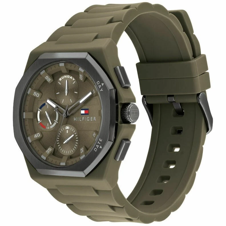 Reloj Pulsera Hombre TOMMY HILFIGER NEO 1792121 Multifunción Silicona Verde Foto 2 de 2