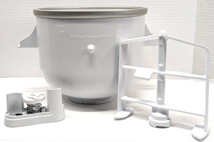 KitchenAid Stand Mixer 2 Quart Ice Cream Sorbet Yogurt Maker KICA0WH Attachment