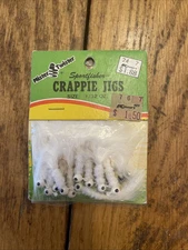 Mister Twister Crappie Jigs 1/32 oz White Pearlized Vtg Nos