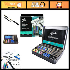 32-Piece Calligraphy Set - Pens, Nibs, Ink Cartridges Booklets for Beginners