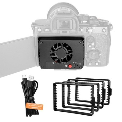 Camera External Cooling System for Sony Canon FUJIFILM Snap-On Cooling Fan Set