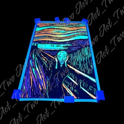 The Scream 2021 Flocked Blacklight Black Light 23 x35  Poster Scorpio Posters