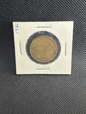 1982 Chuck E. Cheese Pizza Time Theatre Brass Token Burlington Ontario Item TT96