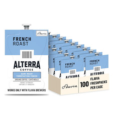 Alterra French Roast Coffee Freshpacks Works Only with Brewers, Dark Roast Cas
