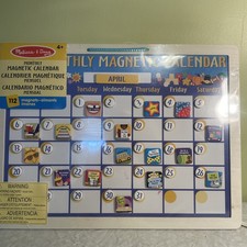 Melissa Doug Hanging Magnetic Monthly Wall Calendar