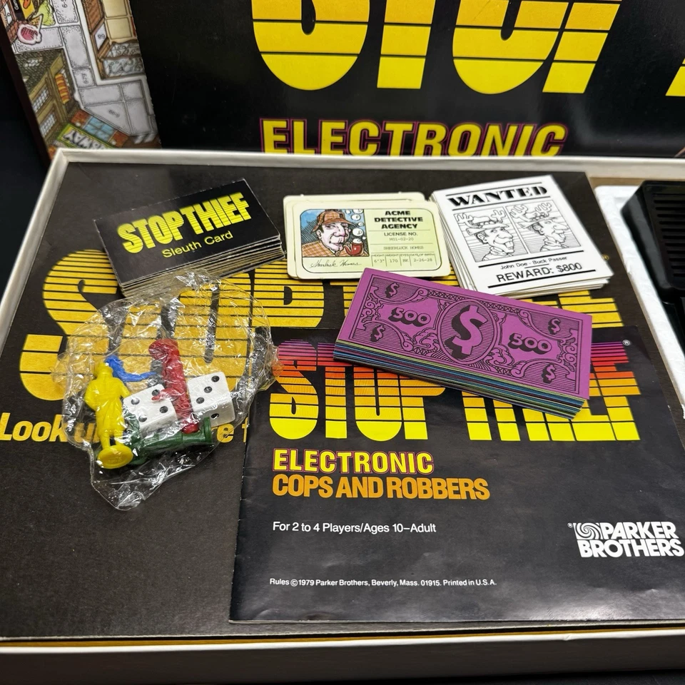 Stop Thief Juego de Mesa Electrónico Escáner Funciona Parker Bros 1979 Policías Ladrones Foto 2 de 4