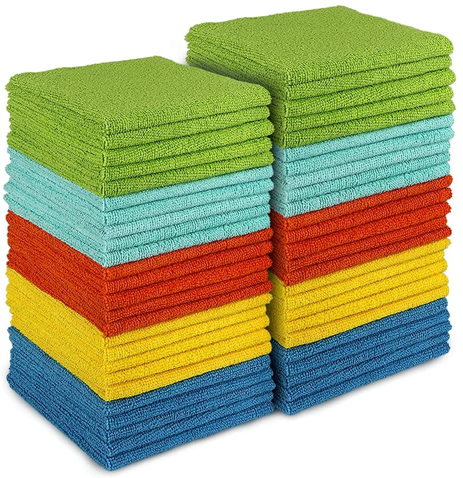 Chiffons de nettoyage en microfibre torchons lavette essuyage maison 50pcs