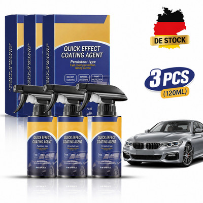 3-pack Car Nano Coating Spray 3-in-1 Ceramic Sealant Scratch Remover 120ml NEU