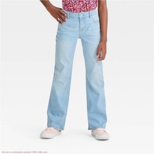 Girls' Mid-Rise Bootcut Jeans - Cat Jack Light Wash 16 Plus: SEE DEAL
