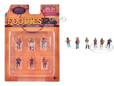 "FOODIES" 6 PC DIECAST FIGURE SET FOR 1/64 SCALE BY AMERICAN DIORAMA AD-64531MJ